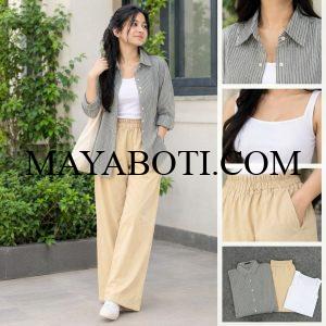 Casual Shirt - Pant and Inner Combo Set