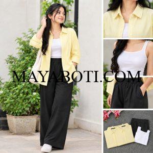 Casual Shirt - Pant and Inner Combo Set